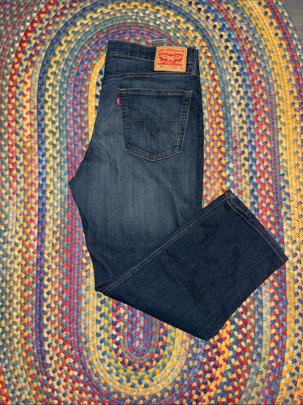 Levi's Men's 541 37x30 Indigo Straight Leg Jeans